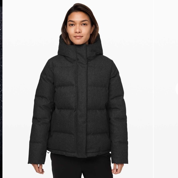 lululemon Wunder Puff Jacket *Wool Size 4 in Heathered Black Night NWT - Picture 6 of 9